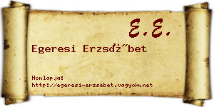 Egeresi Erzsébet névjegykártya