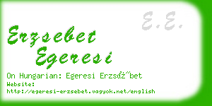 erzsebet egeresi business card